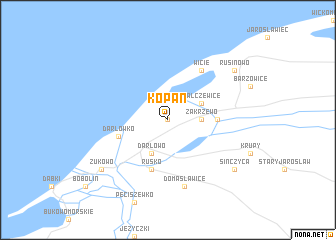 map of Kopań