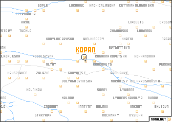 map of Kopań