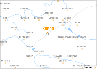 map of Kopanʼ