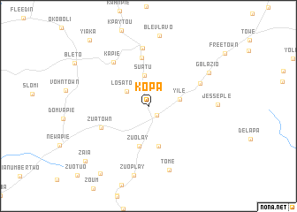 map of Kopa