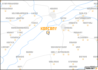 map of Kopčany