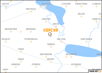 map of Kopcha