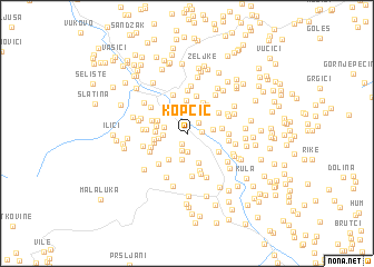 map of Kopčić