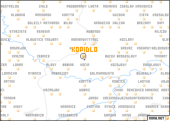 map of Kopidlo