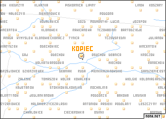 map of Kopiec