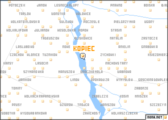 map of Kopiec