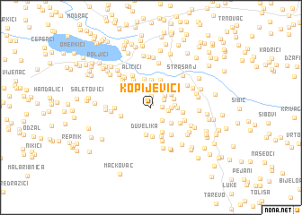 map of Kopijevići