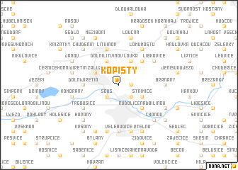 map of Kopisty