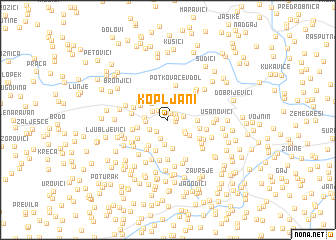 map of Kopljani