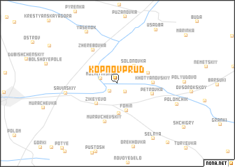 map of Kopnov Prud