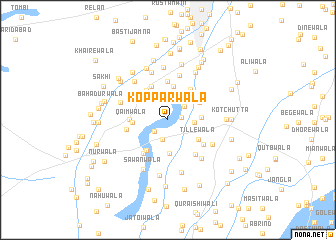 map of Kopparwāla