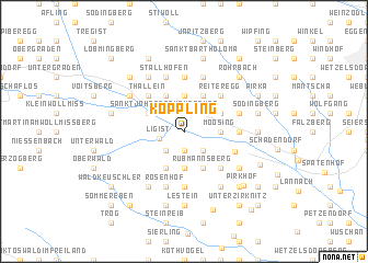 map of Köppling