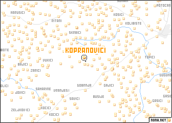 map of Kopranovići