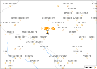 map of Kopráš