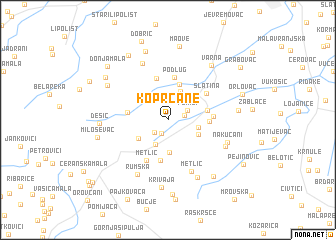 map of Koprčane