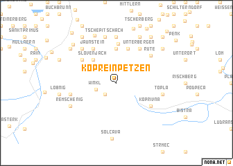 map of Koprein Petzen