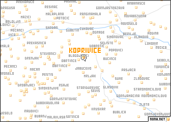 map of Koprivice