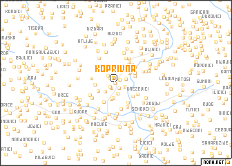 map of Koprivna