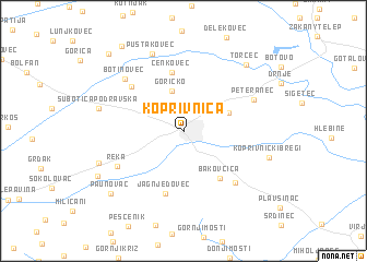 map of Koprivnica