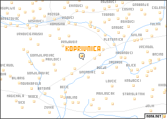 map of Koprivnica