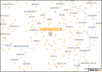 map of Koprivnica