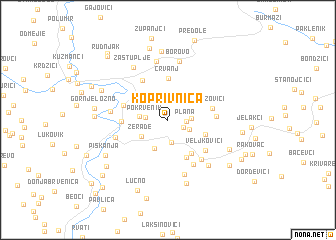 map of Koprivnica