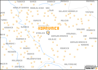 map of Koprivnica