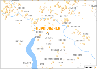 map of (( Koprivnjaća ))