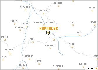 map of Köprücek