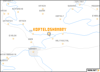 map of Koptelo-Shamary
