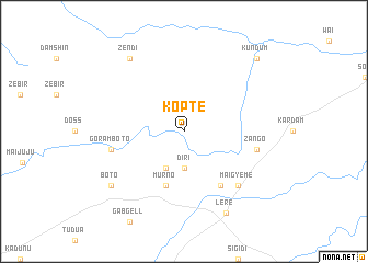 map of Kopte