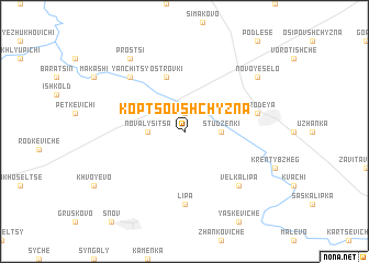 map of Koptsʼovshchyzna