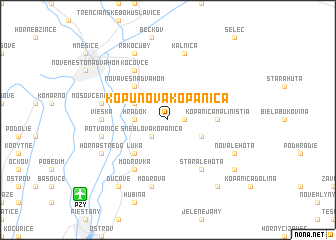 map of Kopunova Kopanica