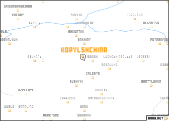 map of Kopylʼshchina