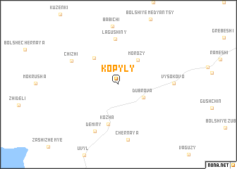 map of Kopyly