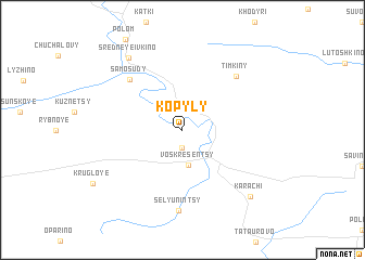 map of Kopyly