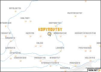 map of Kopynovtsy