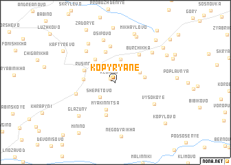 map of Kopyryane