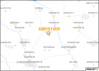 map of Kopystirin