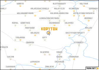 map of Kopytów