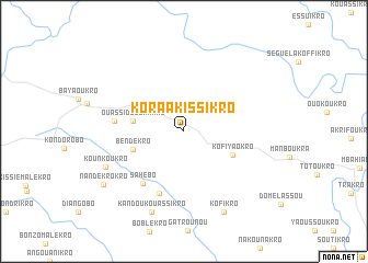 map of Kora-Akissikro