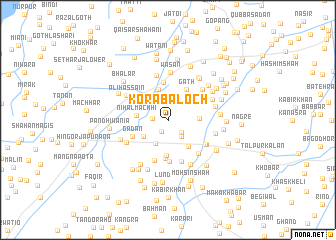 map of Kora Baloch