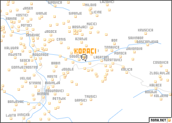 map of Koraći