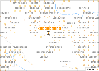 map of Korahagoda