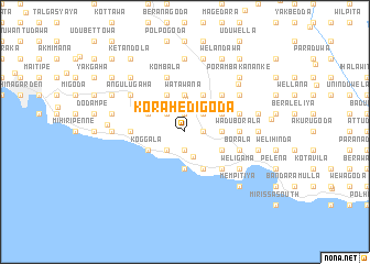 map of Korahedigoda