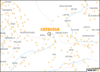 map of Korakáda