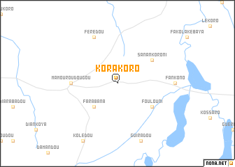 map of Korakoro
