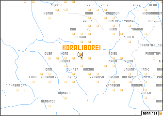 map of Kora Liborei