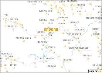 map of Korana