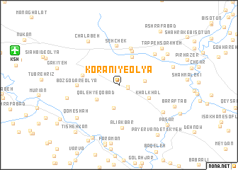 map of Korānī-ye ‘Olyā